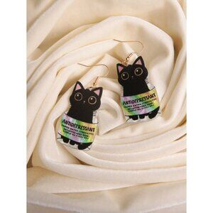 Women Funky Jewelry Funny Cute Statement Acrylic Resin Drop Dangle Earrings